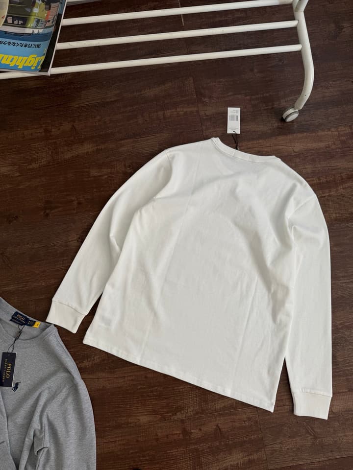 Ralph Lauren Classic Plain Knit Long-Sleeve Sweatshirt – 2025SS in Black
