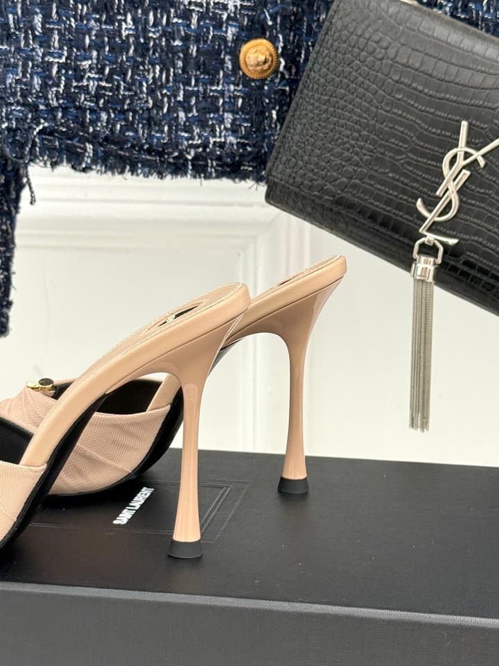 Saint Laurent High-Heel Sandals – 25SS in Black Suede
