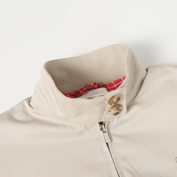 Miu Miu Logo Check Stand Collar Jacket – 25SS in Light Beige