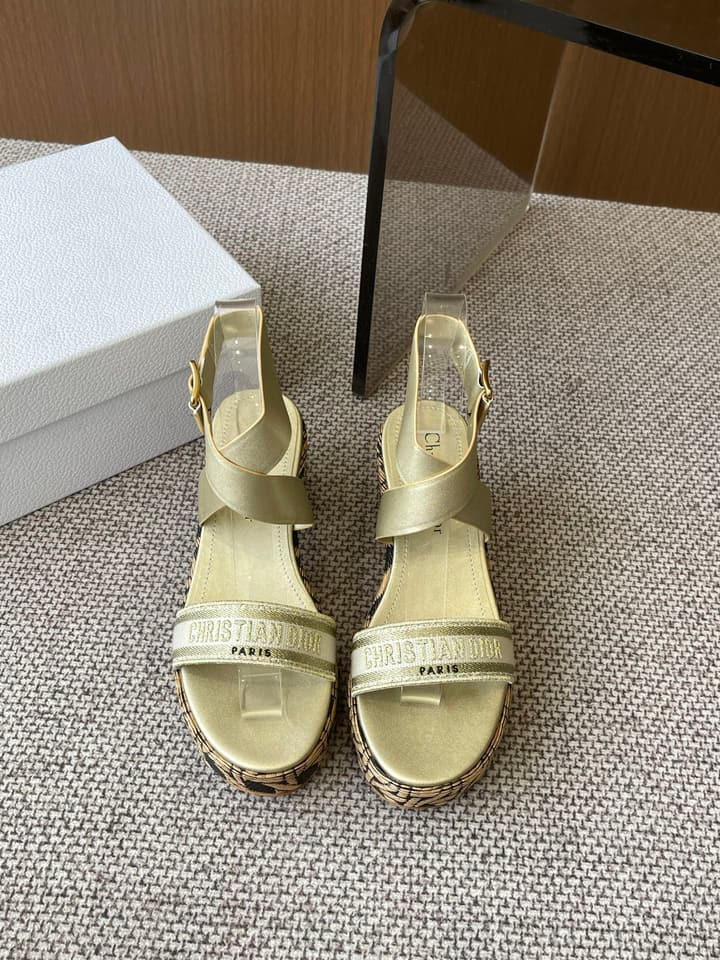 Dior Riviera Dway Wedge Sandals – Spring/Summer 2025 Collection in Black