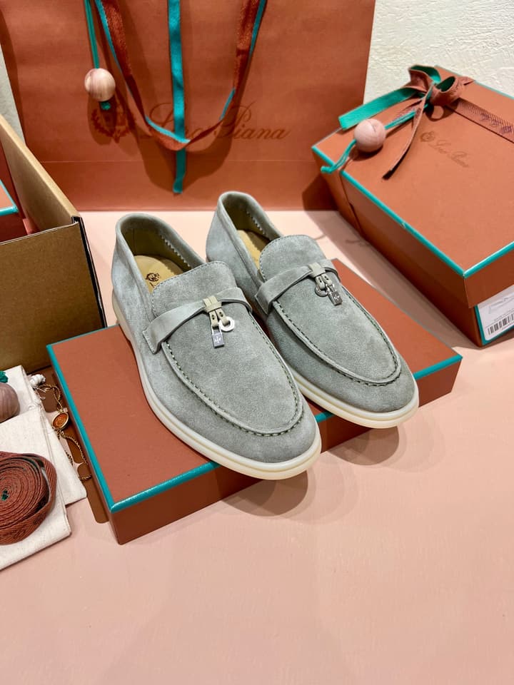 Loro Piana My Charms Classic Loafers in Nude