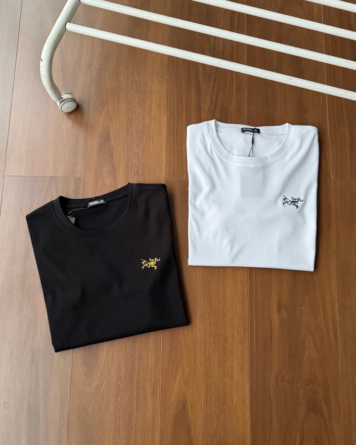 Arc'teryx Embroidered Minimalist Cotton T-Shirt in Classic Black
