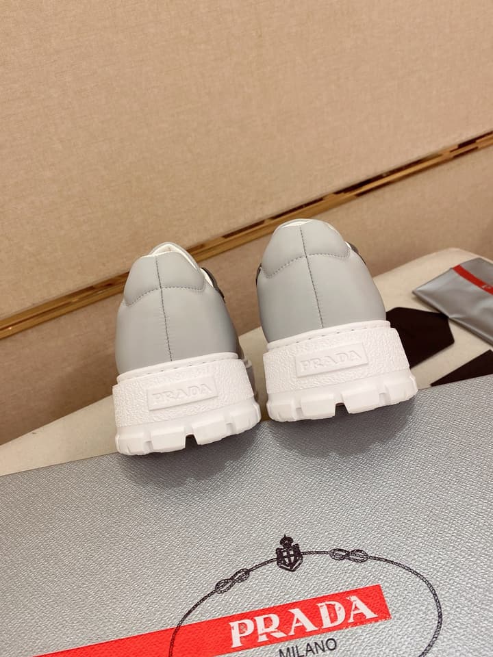 Prada Men's Waterproof Air Cushion Sneakers in Dark Grey