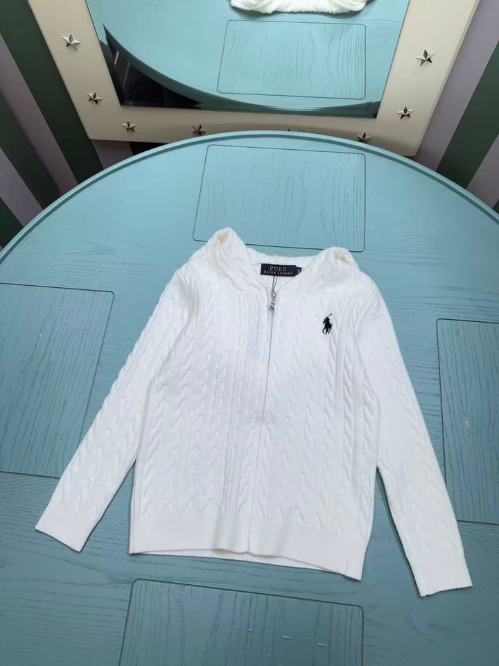 Ralph Lauren Classic Children's Knit Cardigan – Kids Collection – 2025SS in Classic White