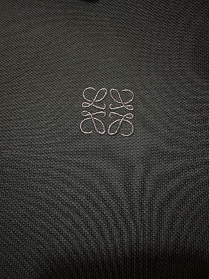Loewe Embroidered Logo Cotton Polo Shirt – 26SS in Coffee Brown