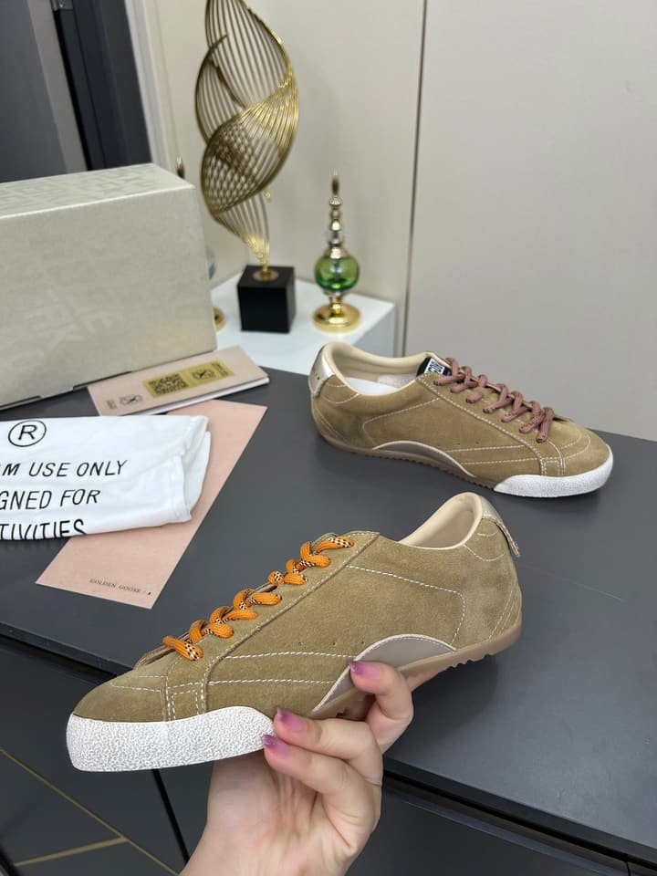 Golden Goose GGDB Star Distressed Sneakers in Black Suede