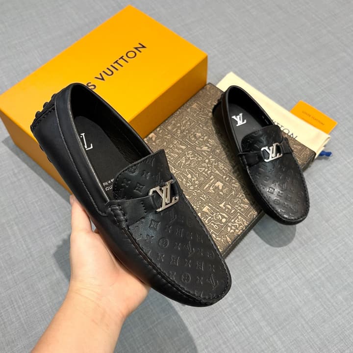 Louis Vuitton Men's Driving Shoes in Dark Blue