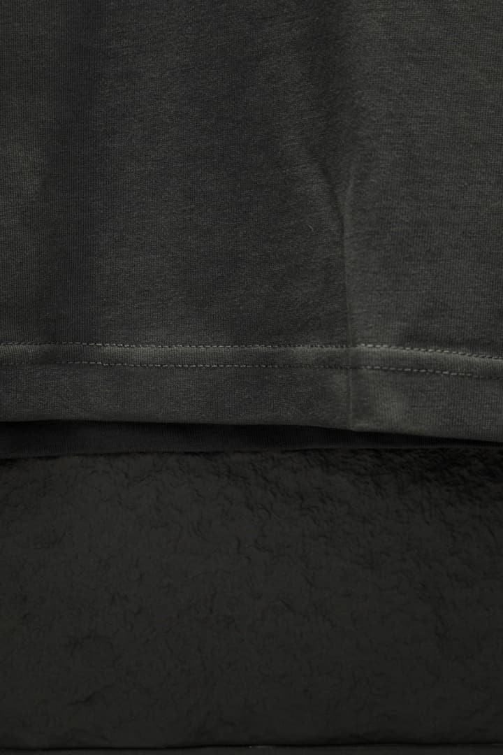 Prada Embroidered Oversize Long Sleeve T-Shirt in Deep Dark Gray