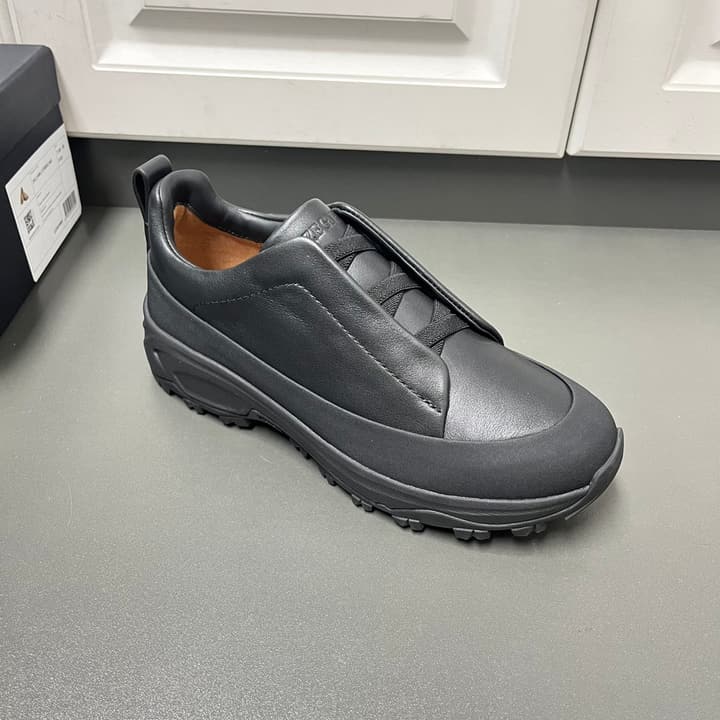 Zegna Triple Stitch™ Monte Suede Loafers – 2024 Collection in Black