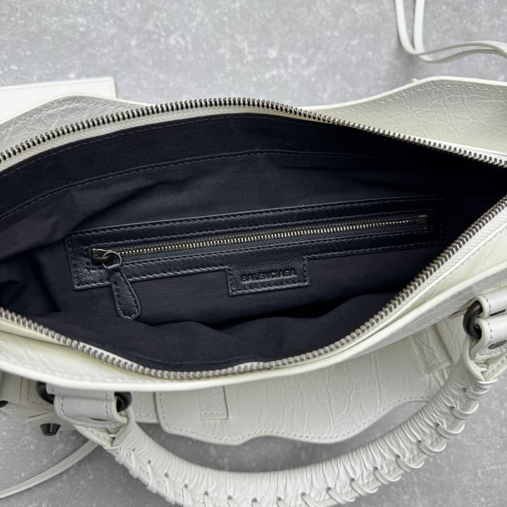 Balenciaga Le City First Bag in Oil Wax Leather in Black Oil Wax Leather