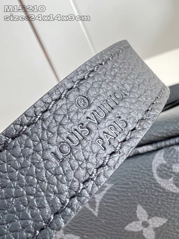 Louis Vuitton Neverfull Bandoulière Inside Out BB Handbag in Black Monogram With White Graphic