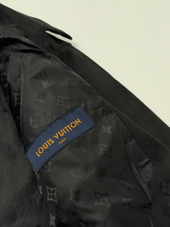 Louis Vuitton 3D V Embroidered Suede Workwear Jacket