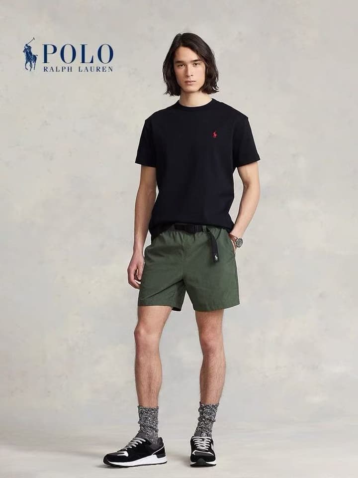 Ralph Lauren Mercerized Cotton Slim-Fit Crewneck T-Shirt in Black