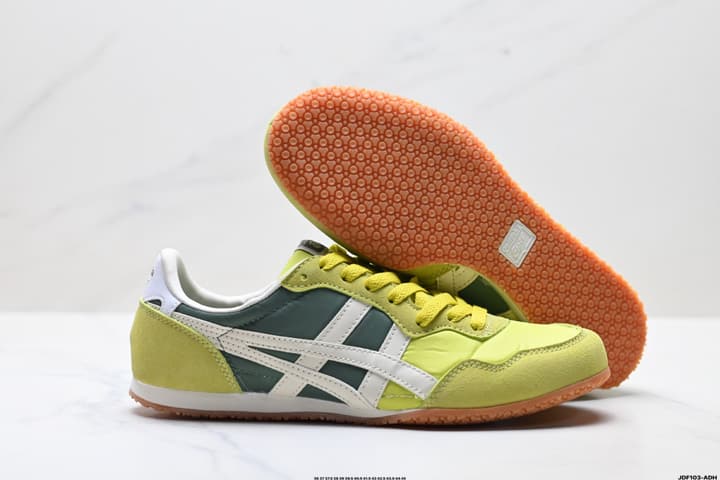Onitsuka Tiger Serrano Nylon Retro Sneakers in Blue With White Stripes
