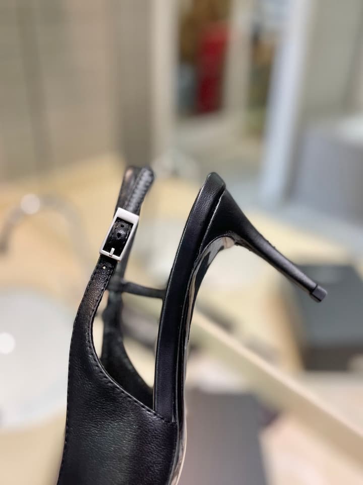Saint Laurent Heeled Sandals – Summer Collection in Apricot