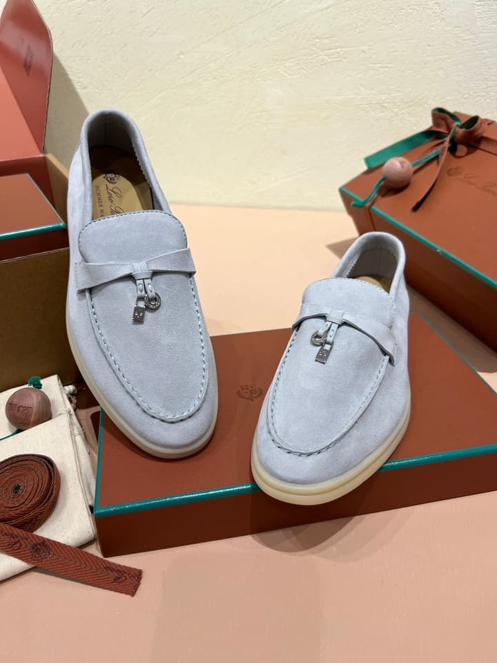 Loro Piana My Charms Classic Loafers in Nude