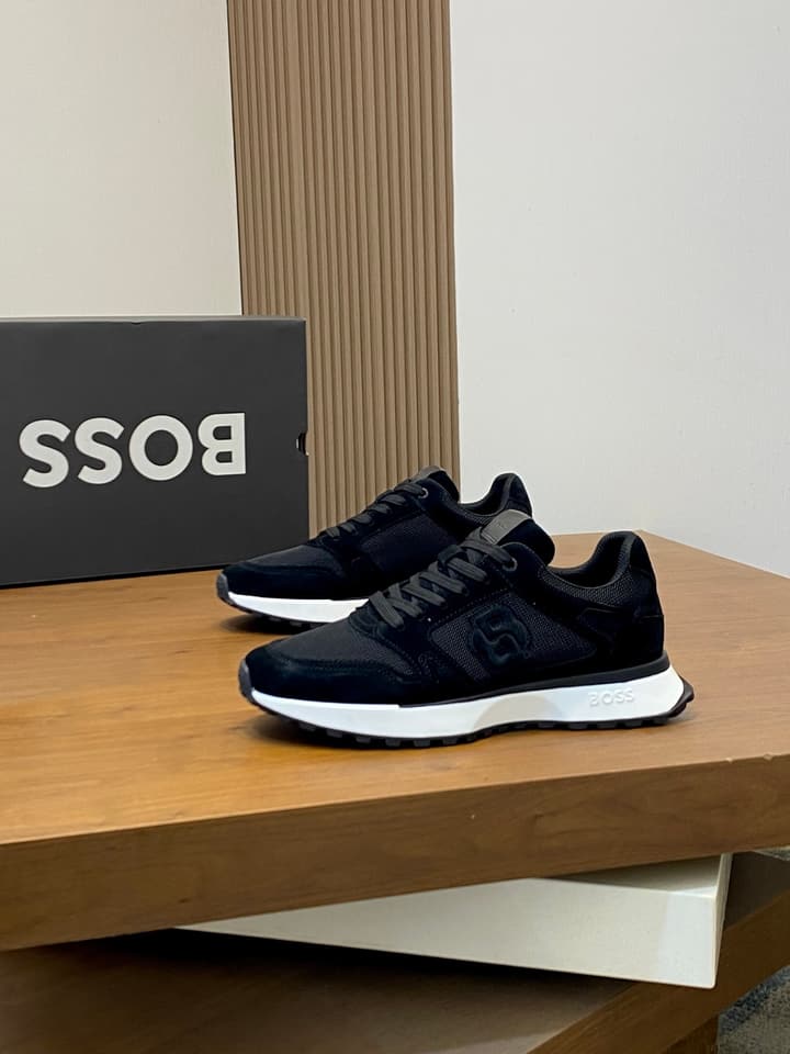 Boss Menswear Suede and Mesh Sneakers