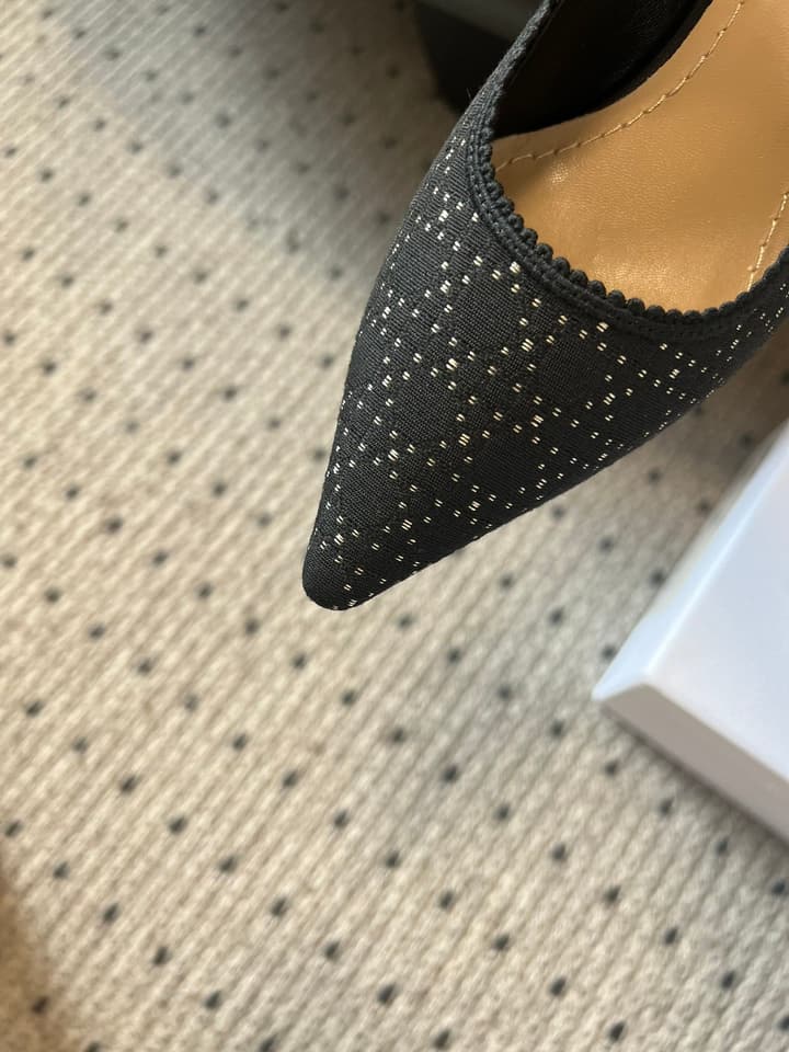 Dior Classic Polka Dot Bow Pumps in Deep Quilted Black