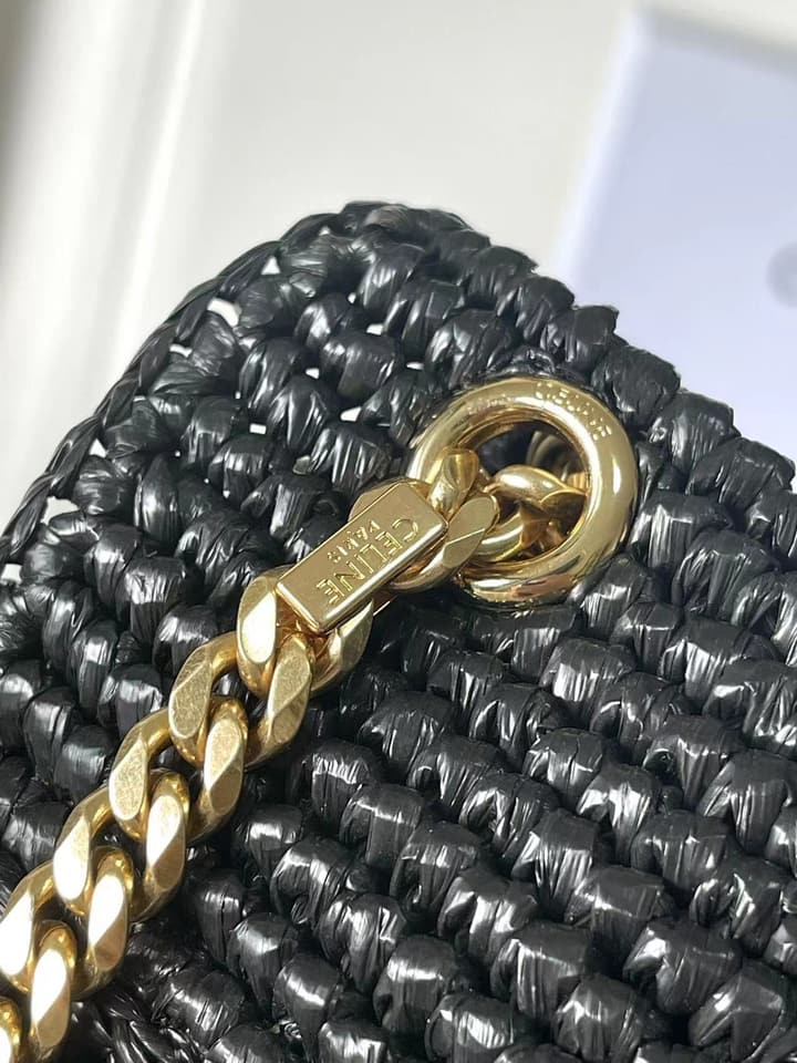 Celine Teen Victoire Small Woven Handbag – 2025 Collection – 25SS in Beige Quilted