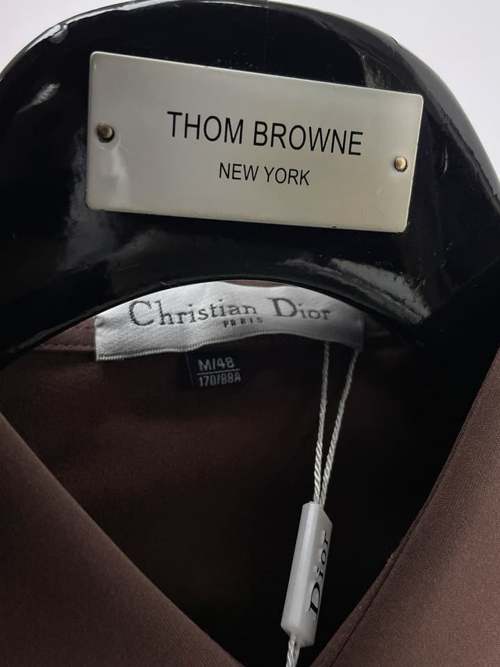 Dior Embroidered Logo Long Sleeve Shirt – 2025SS in Classic White