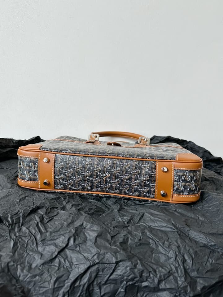 Goyard Men's Professional Briefcase – Black/Brown in Black And Tan
