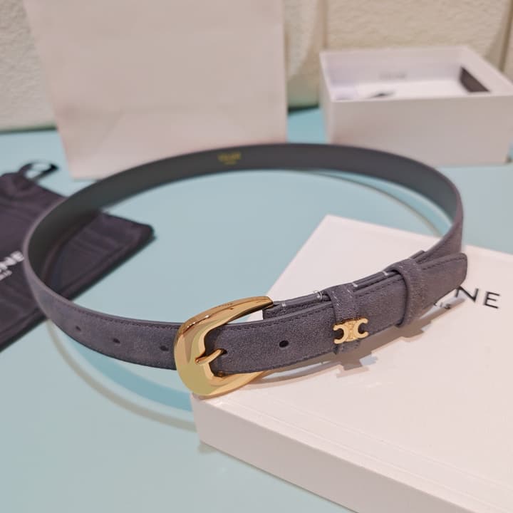 Celine 2.5cm Reversible Cowhide Belt in Classic Black