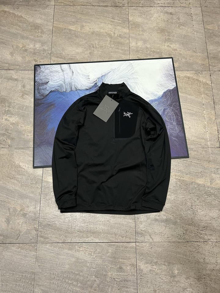 Arc'teryx Rho LT Zip Men's Micro-Fleece Top in Black