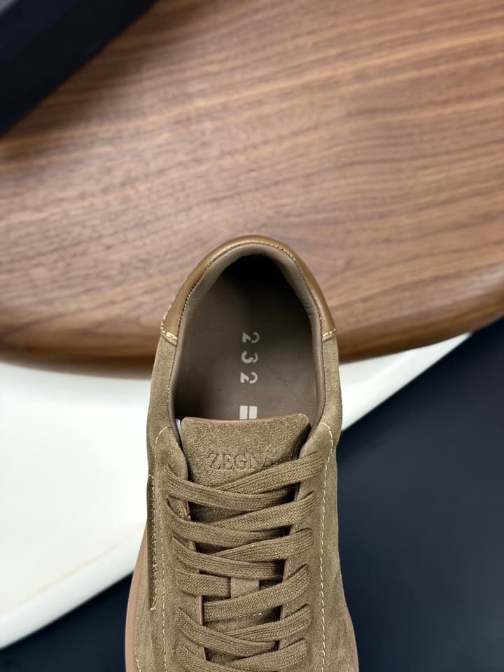 Zegna Old Money Suede Casual Sneakers