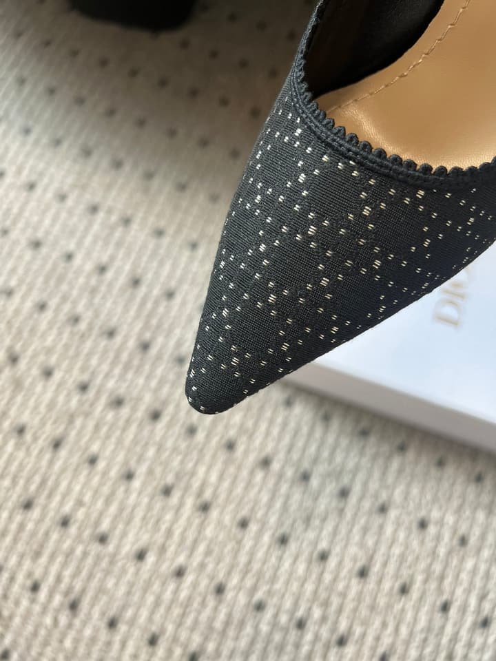 Dior Classic Polka Dot Bow Pumps in Deep Quilted Black