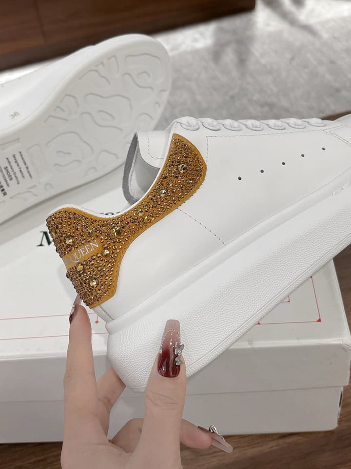 Alexander McQueen Classic White Sneakers in White