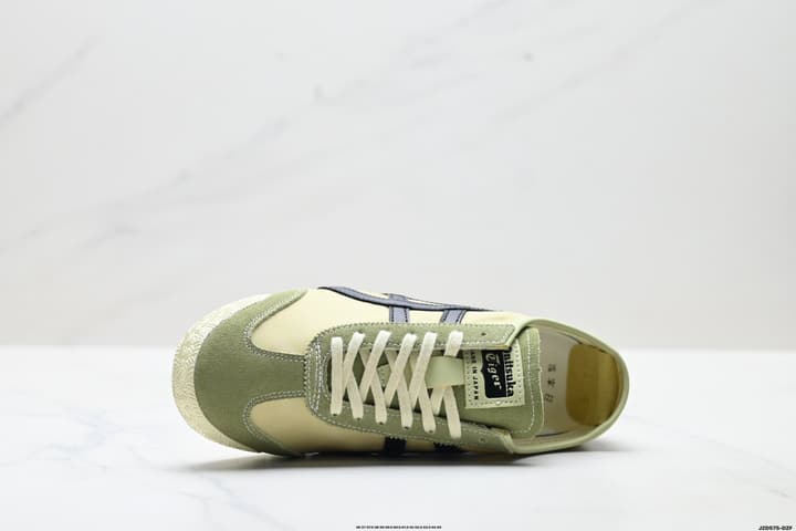 Onitsuka Tiger Mexico 66 Deluxe Nippon Made Sneakers in Beige With Taupe Stripes