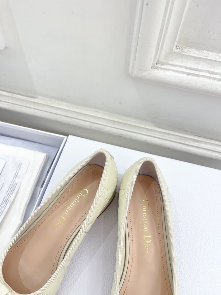 Dior Cannage Pearl Ballet Pumps – 2024 Spring/Summer Collection in Black
