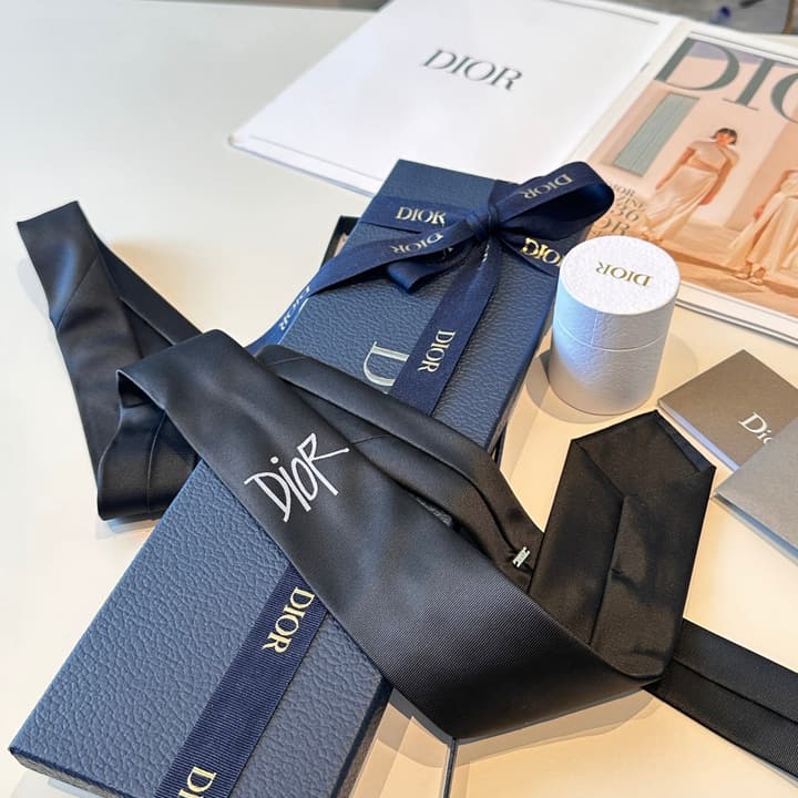 Dior Men's CD Embroidered Tie
