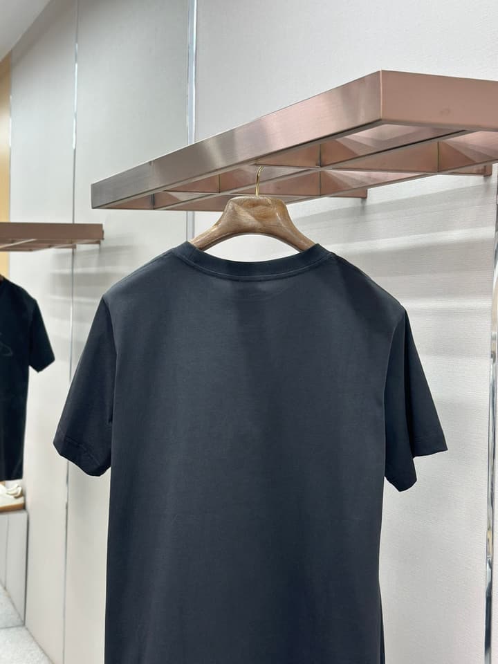 Dior Pattern Embroidered Crewneck T-Shirt in Washed Grey