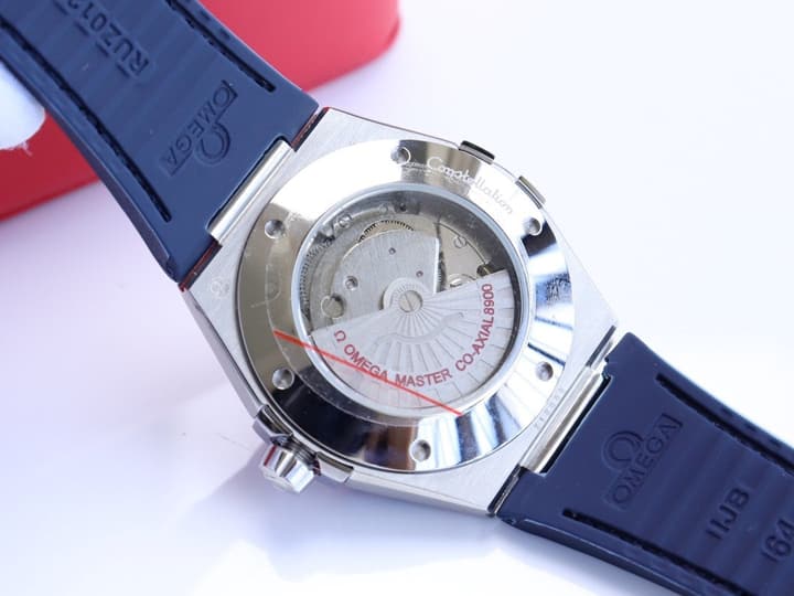Omega Constellation Series Automatic Watch 41mm in White Dial Blue Strap