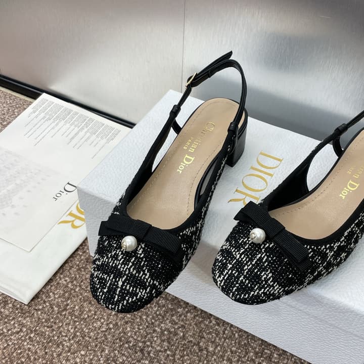 Dior Ballet Cannage Low-Heel Ballerina Flats – 2024 Spring/Summer Collection in Black Patent