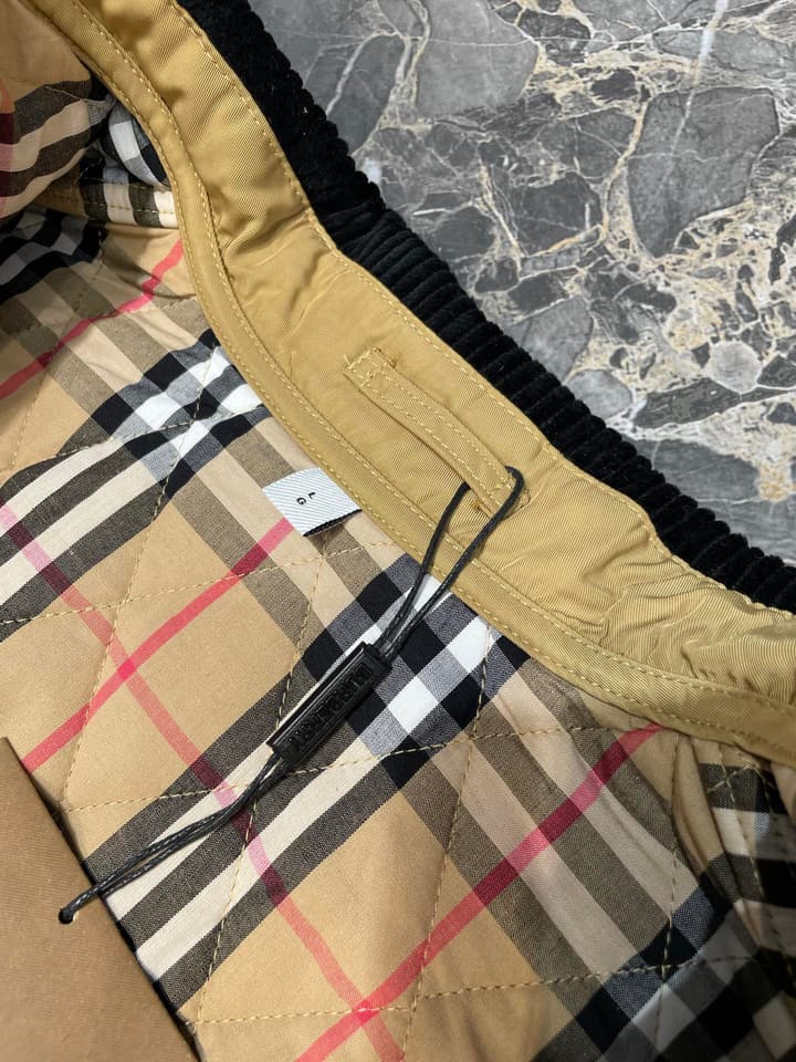 Burberry Quilted Long-Sleeve Jacket – 25FW in Charcoal Grey