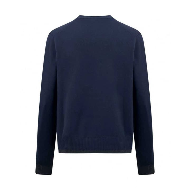 Miu Miu Inlaid Logo Knitted Cardigan in Black