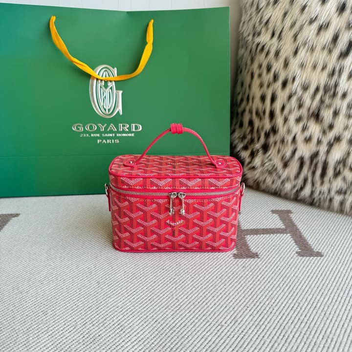 Goyard Muse Mini Vanity Case in Bright Orange Goyardine
