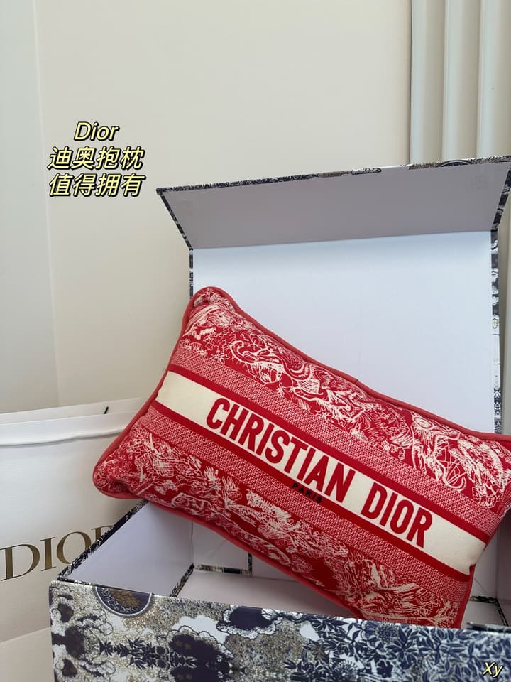 Dior Limited Edition Home Pillow – XYBH in Black Grey Toile