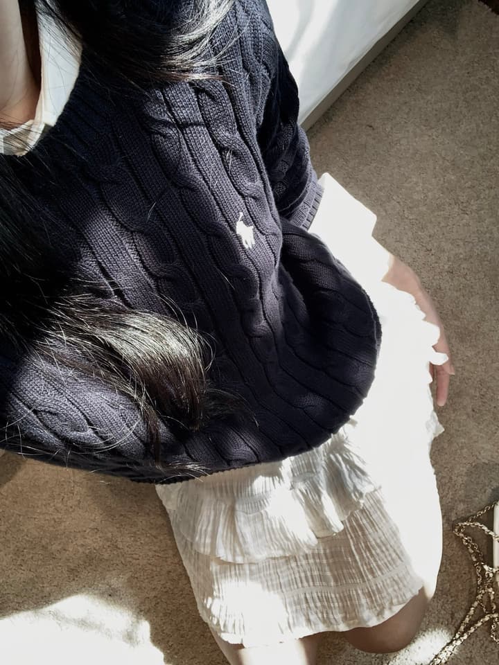 Ralph Lauren Cable Knit Sweater in Black