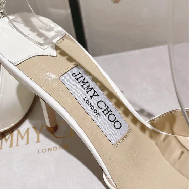 Jimmy Choo Rhinestone and Pearl Embellished Sandals – 2025 Collection in Black Patent