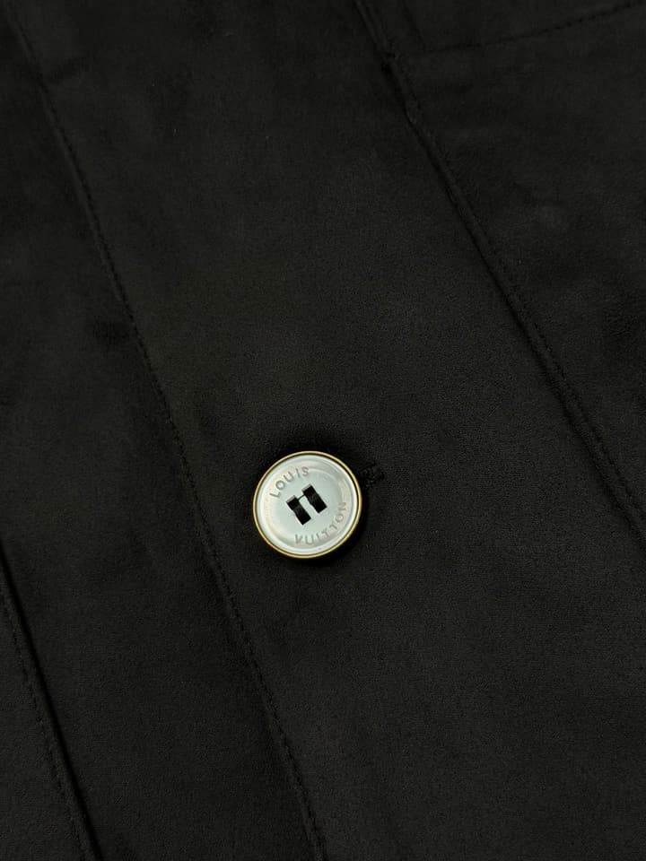 Louis Vuitton 3D V Embroidered Suede Workwear Jacket