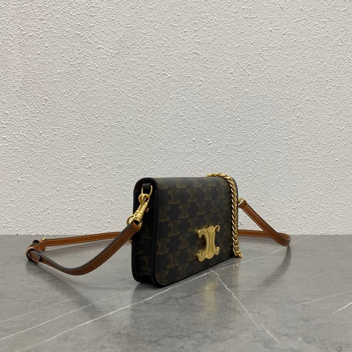 Celine Triomphe Canvas Flap Bag