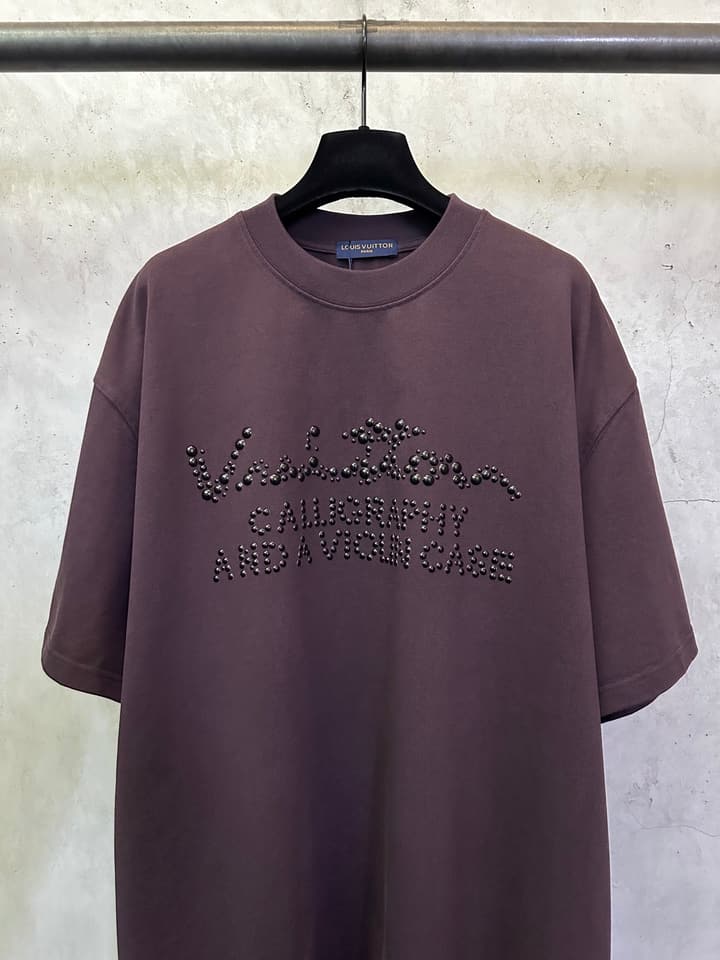 Louis Vuitton Pearl Logo Crewneck T-Shirt – 25SS in Black