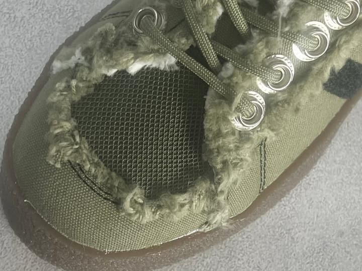 Adidas Originals x Song For The Mute Campus 80S Distressed Canvas Shell-Toe Sneakers in Distressed Olive Green 1