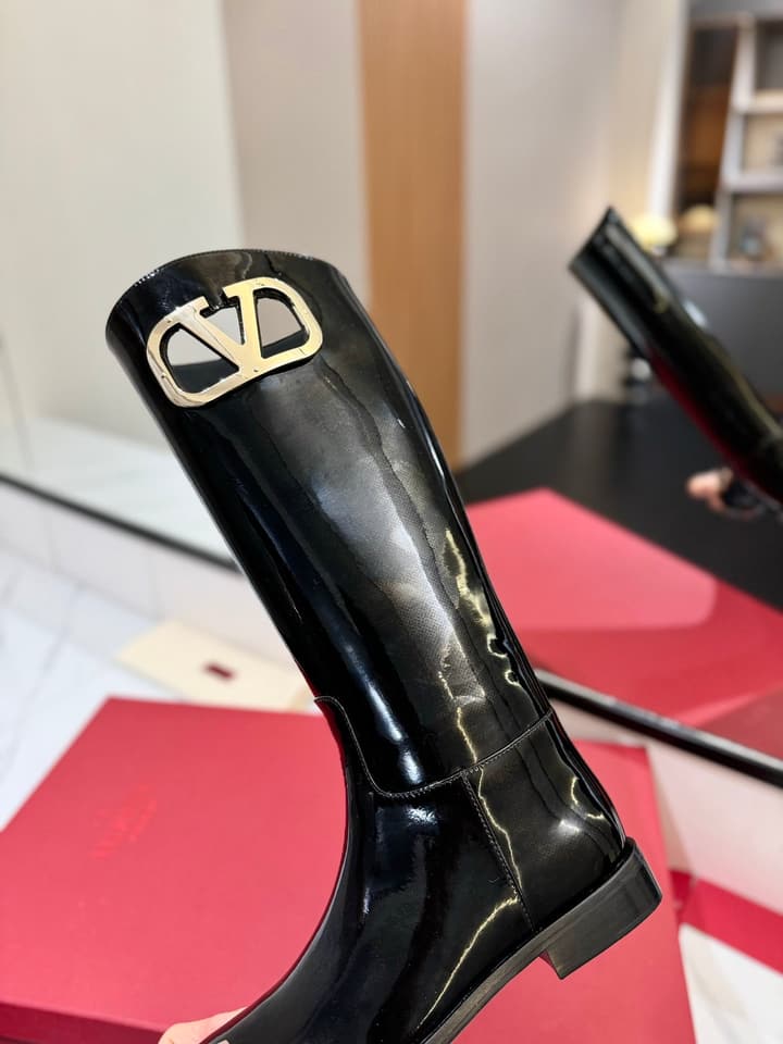 Valentino Garavani VLogo Type Rosso Slip-On Boots