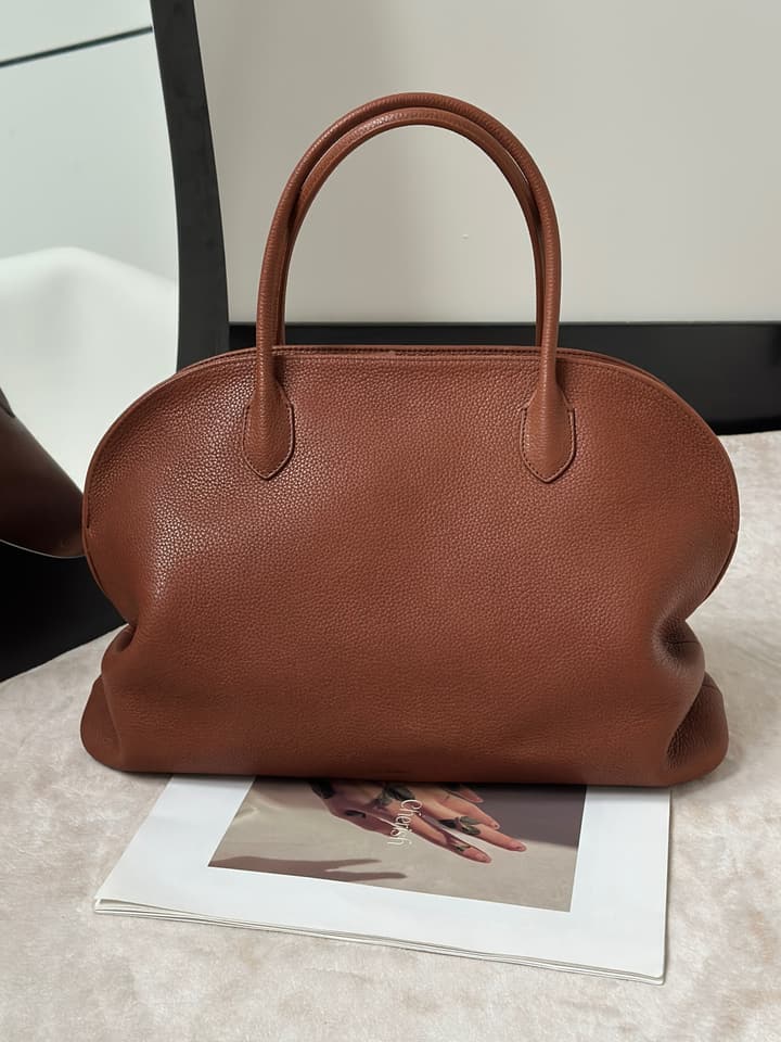 The Row Agnes 15 Leather Bowling Bag