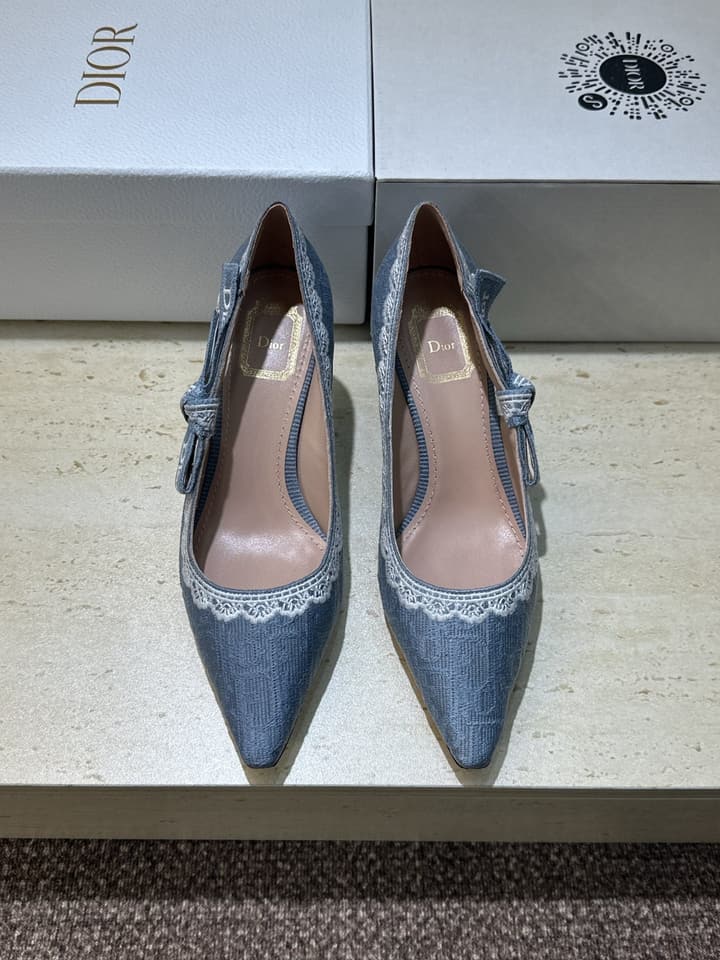Dior J'Adior Dentelle Jelly Bow Pumps – 2026 Early Spring Collection in Black 6.5cm Heel