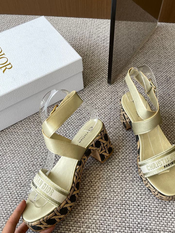 Dior Riviera Dway Wedge Sandals – Spring/Summer 2025 Collection in Black